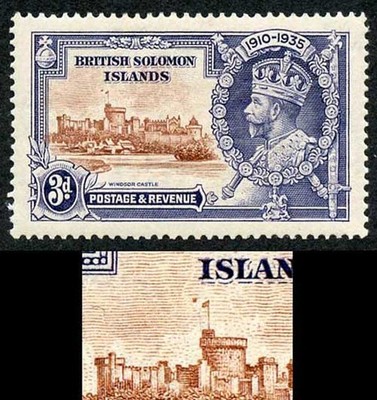 solomon-islands-sg54h-1935-silver-jubilee-3d-variety-dot-by-flagstaff