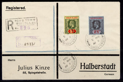 british-virgin-islands-gv-sg76-77-1914-registered-cover-roadtown-to-germany