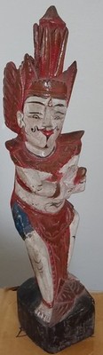 balinese-folk-art-hand-carved-hand-painted-vintage-wooden-statue-guardian