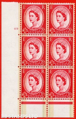sg-606-s60-2d-carmine-red-a-mounted-mint-cylinder-block-of-6-cyl-b86423