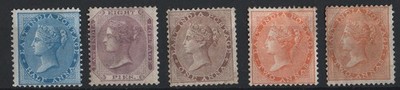 india-1865-wmk-elephant-a-blue-8p-purple-1a-pale-brown-2a-orange-2a-brown-