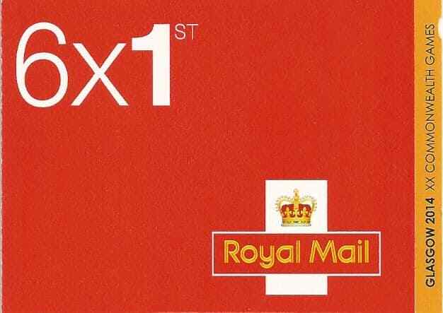 pm43-2014-commonwealth-games-6-x-1st-self-adhesive-booklet-cylinder-w1w1w1w1w1w1